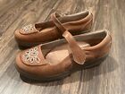 SKECHERS Shape Ups Womens Sz 9 Mary Jane Rocking Toning Tan Brown Leather Shoes