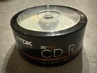 TDK CD-R 52x 20-Pack 80MIN 700MB Blank CDs Audio, Data - NEW & FACTORY SEALED!