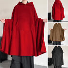 INCERUN Mens Hooded Batwing Tops Outwear Overcoat Casual Loose Cloak Poncho Cape