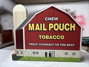 Shelia’s Collectibles Wood Chew Mail Pouch Tobacco Barn Wooden Shelf Sitter