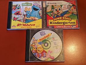 Lot of 3 Children's PC - CDs Preschool/Kindergarten Sesame Street/Pooh/Knowledge