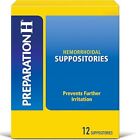 Preparation H Hemorrhoid Suppositories 12 Count Exp 05/25