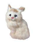 New ListingLightweight Papier Mache Fluffy White Cat Figurine PREOWNED