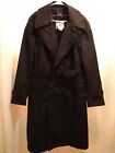 DSCP Black Men's Army Trench Size 42R Coat All Weather W/ Zip Out Lining USA