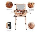 2in1 Rolling Makeup Case Trolley Train Box Organizer LED Mirror