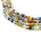 Mixed Ghana Chevron Beads 5mm African Multicolor Glass 24-25 Inch Strand