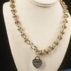 Rare Tiffany & Co. Return To Tiffany Toggle Heart Tag Heavy Necklace 925 Silver
