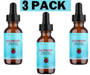 Raspberry Keto Diet Drops Fat Burn- Supplement Accelerated Ketosis-3- Pack