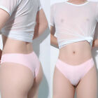 3 PC Men's Solid Color Ice Silk Underwear Unisex Soft and Comfortable Panties