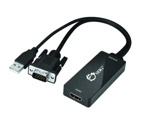 SIIG Portable VGA & USB Audio to HDMI Converter (CE-VG0U11-S1)