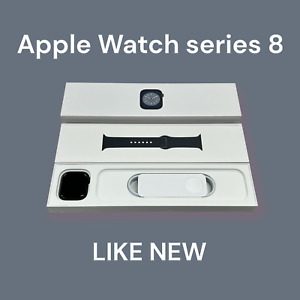 Apple Watch Series 8 45mm Midnight Aluminum Case with Sport Band, GPS Only