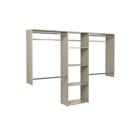 Rustic Grey Wood Closet System Essential Plus 60 in. W - 96 in. W Wall Mounted