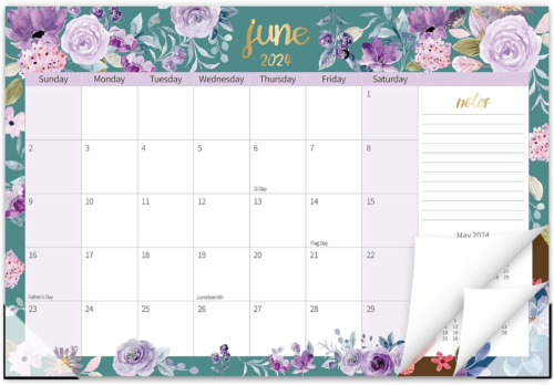 New ListingDesk Calendar 2024, Large Desk Calendar 2024-2025, 19-Month Academic Wall Calend