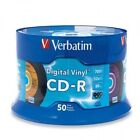 100 VERBATIM 700MB 52X CD-R Digital Vinyl Media Disc Spindle (2x50pk)
