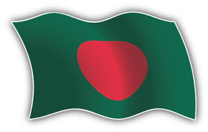 Bangladesh Wavy Flag Car Bumper Sticker Decal