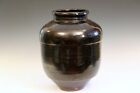 Shigaraki Jar Tsubo Vase Pottery Mingei Japanese Wabi Sabi Metallic Black 16