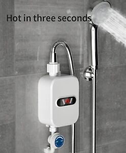 110v Electric Instant Hot Water Heater Faucet Tankless Shower Boiler+Shower Hea