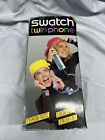Rare NOS Vintage Swatch Twin Phone Alberi TXR 243 Translucent Red with Papers