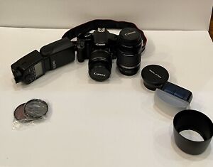 CANON EOS Rebel XSi DSLR Digital Camera Huge Bundle With Lenses Accessories