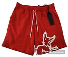 Akoo Shorts Mens Size M Snobby Short 3D Applique French Terry Elastic Waist NEW