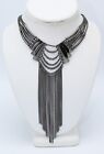 New Hematite Tone Statement Necklace by Punch #SN4