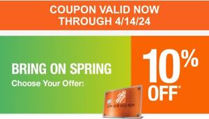 Home Depot Coupon 10% off In Store or Online OR 24 Months Financing Exp 4/14/24