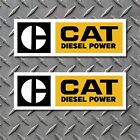 2x CAT Caterpillar Diesel Power Retro Vintage Vinyl Decal Sticker Truck Bumper