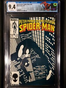 Spectacular Spider-Man #101 (1985) 9.4 CGC, White Pages, Whiplash appearance!!