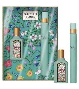 Gucci Mini Flora Gorgeous Jasmine Perfume travel Set 5ml Splash + 10ml Spray