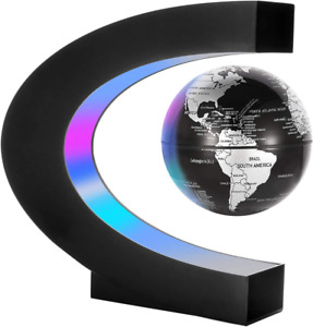 Magnetic Levitation Floating World Map Globe with C Shape Base, Floating Globe w