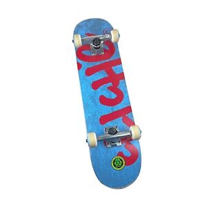 Cliche Skateboard Blue Red Tensor Wheels 92A Durometer Smooth Surfaces 2001