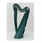 22 Strings Green Round Shape Harp with Levers, Extra String Set & Soft Bag