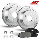 Front Zinc Drill/Slot Brake Rotors + Ceramic Pads for Ford Focus 2000-2004