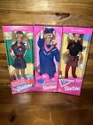 New Listinglot of 3-vintage Barbie’s , , Graduation Barbie’s & School Spirit Barbie NRFB