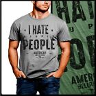 Special Forces T-Shirt Infantry Ranger Hate Stupid People XL Charcoal Gray Tee