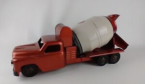 Structo Vintage Pressed Steel Ready-Mix Concrete Toy Truck Cement Bronze Large