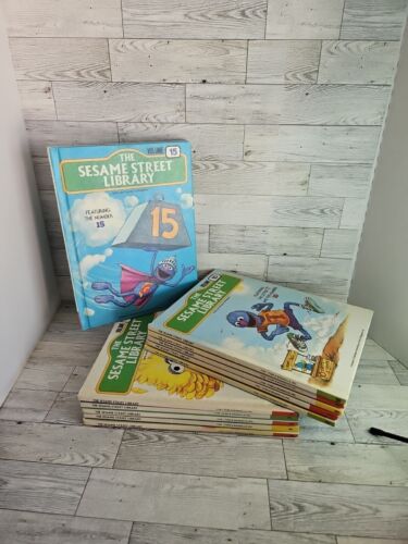 Vintage  Set of The Sesame Street Library Books Vol. 1-10 Hardcover Book 14 15