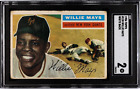 1956 Topps #130 Willie Mays SGC 2 New York Giants HOF Baseball Card