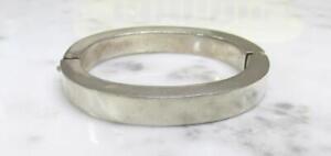 Mexico House of Bangles Smooth Sterling Silver Hinged Bangle Bracelet 38g 9-K591