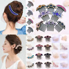 Women Crystal Hair Clips Slide Flower Hairpin Pins Comb Hair Grips Accessorie +