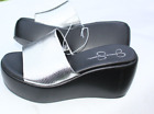 Jessica Simpson platform wedge high heel shoes sz 10.5, 11 black silver OFFER nw