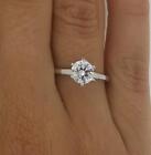 1.25 Ct Classic 4 Prong Round Cut Diamond Engagement Ring VS2 D White Gold 14k