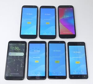 Lot of 7 Various Android Smartphones - For Parts - BLU View 2 / AT&T Calypso 3