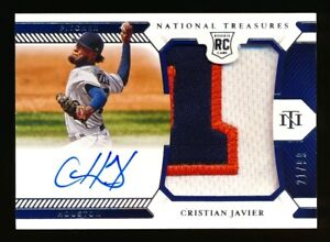 2021 NATIONAL TREASURES CRISTIAN JAVIER RC JUMBO PATCH AUTO ASTROS RPA SP #21/99