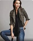 Cabi Jungle Jacket Leopard Print Stretch Blazer Women’s Size 10 NWOT