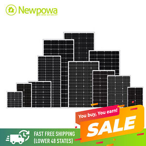 Newpowa 100W 200W 180W 50W Solar Panels Kits Slight Frame Damage 5W-240W 12/24V