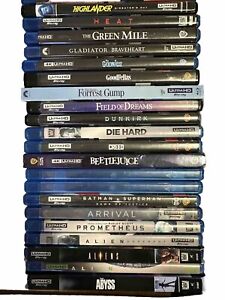 Lot of 62 Blu-Ray/DVD/4K movies- specific titles and disc formats in description