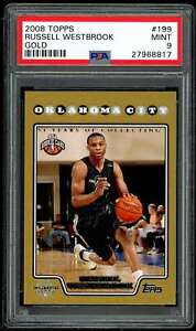 Russell Westbrook Rookie Card 2008-09 Topps Gold #199 PSA 9