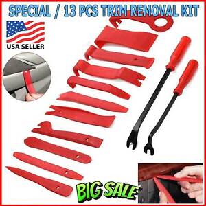 5/13pc Auto Trim Removal Tool Kit Car Panel Door Dashboard Fastener Remover Pry
