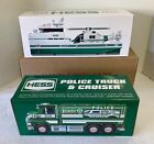 HESS BOAT 2023 COLLECTORS EDITION & 2023 HESS POLICE TRUCK & CRUISER BOTH NEW